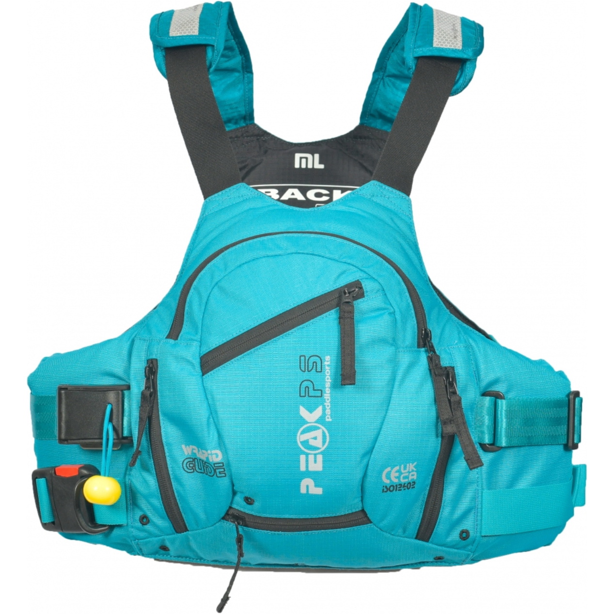 2026 Peak PS M&auml;nner Umwickelter Leitfaden PFD Auftriebshilfen 26WG-BLU - Black / Blue